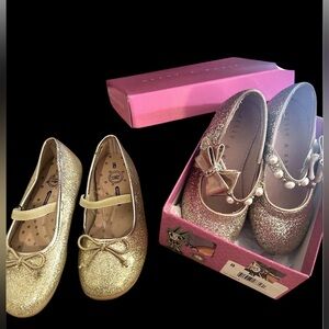 size 8 Toddler Gold Glitter girl Shoes